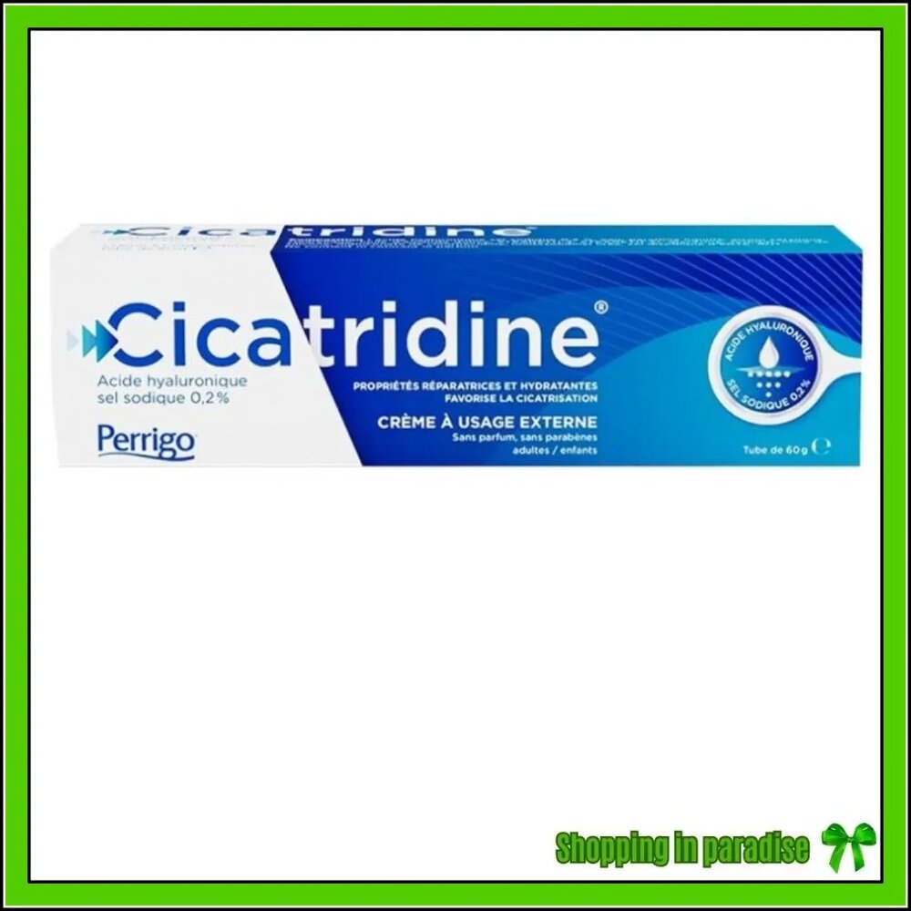 Perrigo Cicatridine Hyaluronic Acid Healing Cream 60g. Made in France